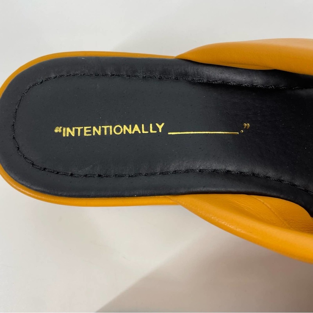 Intentionally Blank Romi Sandal Slip On Knotted Twist Strap Comfort Orange 9 - Picture 6 of 7